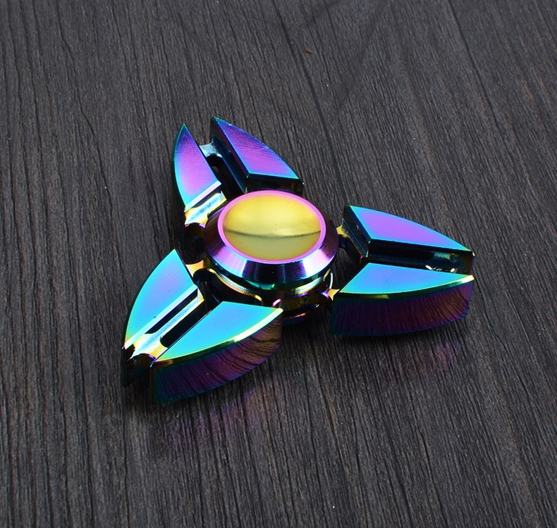 hand spinner metal rainbow multicolore