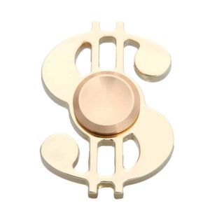 hand spinner dollar metal doré