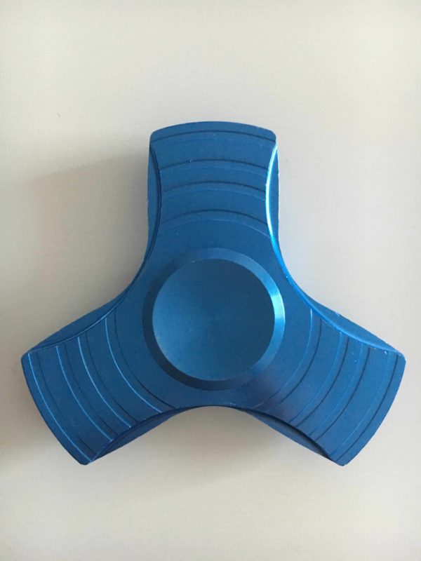 hand spinner métal bleu